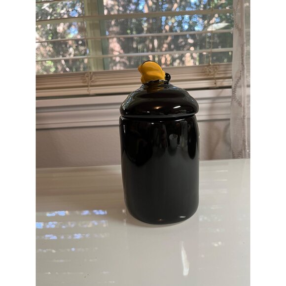 Rae Dunn "Honey Bee" Mug With Lid - Black & Yellow Ceramic - Cute 5" Tall Coffee - Picture 11 of 11